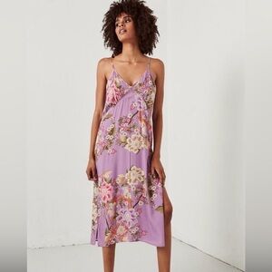 NEW SPELL Boho Coastal Cowgirl Blue Skies Slip Dress in Lavender Sz XS NWT